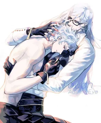 Digital illustration of 2B and 9S from NieR: Automata embracing in a tender moment.